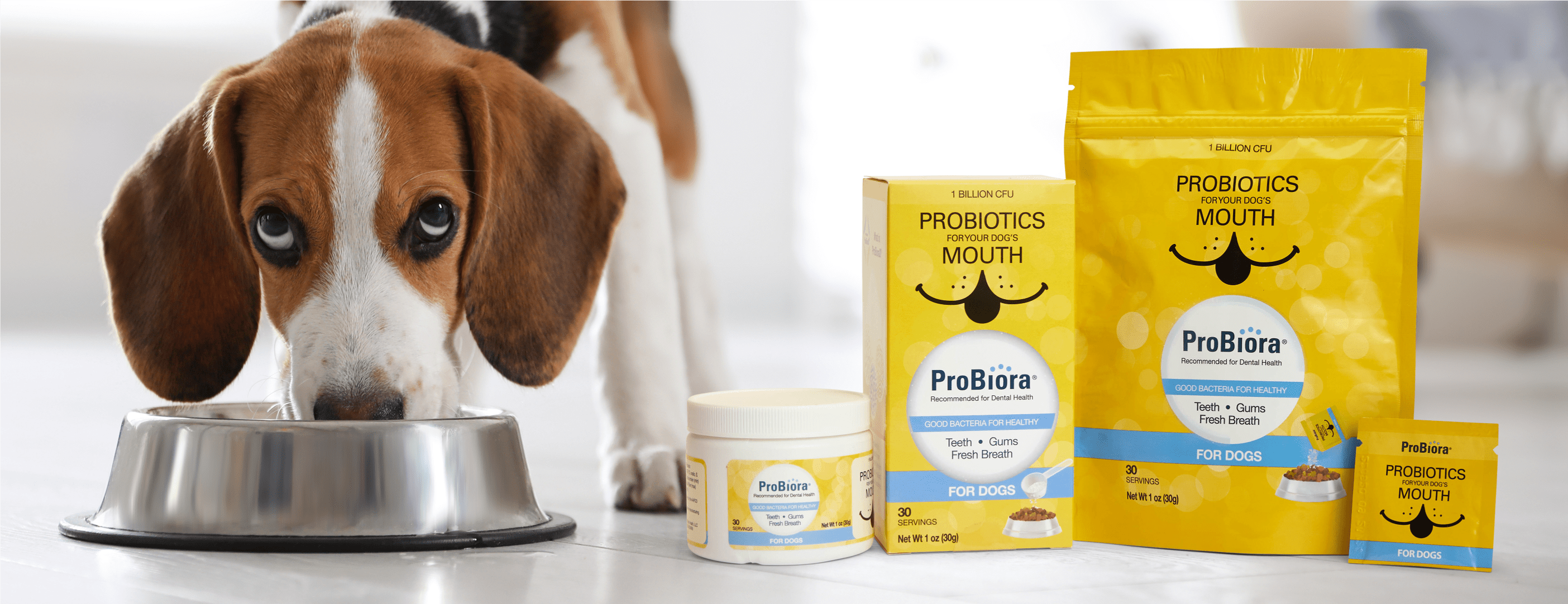 Get ProBiora for Dogs and ProBiora for Cats in Easy, New Tear-Open Pouches
